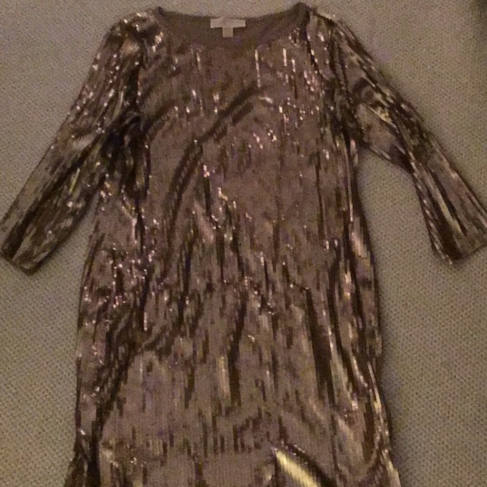 Women’s Michael Kors gold sequin mini dress